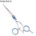 Rorated Thumb Hair Scissors 5.5'' 6" AQIABI JP 440C Barber Scissors Professional Hair Cutting Scisors Set Thinning Shears A9019