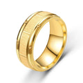 High End 18K Plain Gold Simple Large Circle Rings Stainless Steel Trendy Simple Gold Plated Jewelry