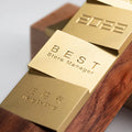 Original Gold Wood Combination Trophy Custom Success Commendation for Outstanding Employees Crystal Crafts