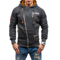 New Men's Personalized Hoodie O-Neck Polyester Flannelette With Standard Thickness Solid Pattern and No Decoration