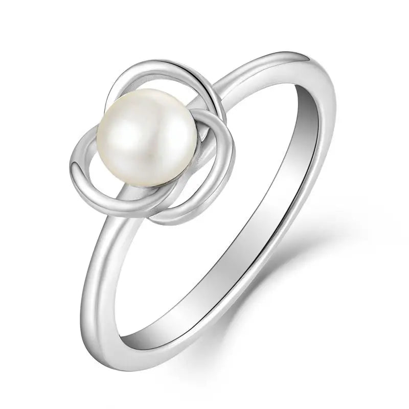 Korean Fashion Personality Hot Sale New Products 925 Silver Pearl Ring Mounting for Women