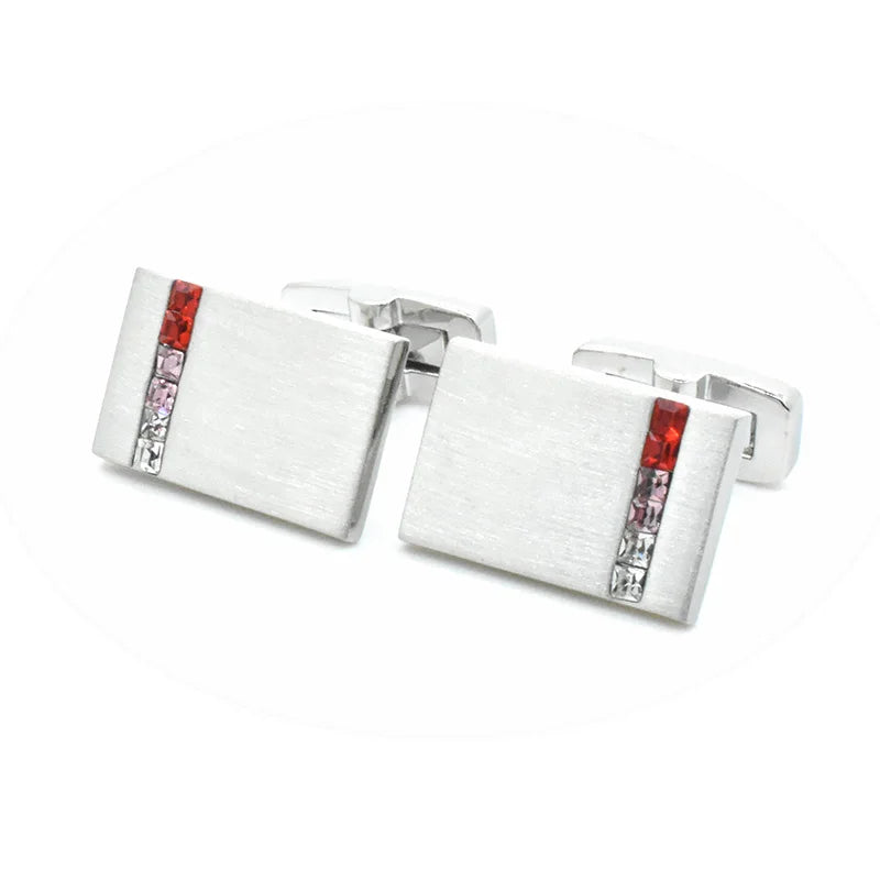 Wholesale Zircon Crystal Diamond Elegant Cufflinks Custom Mens Suit Shirt Fashion Accessory Wedding Tuxedo Trendy Jewelry Gift