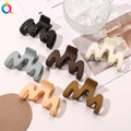 QIYUE Korea Frosted "M" Shape Fashion Claw Hair Clip for Women Wholesale Solid Colors Hair Accessories in Factory