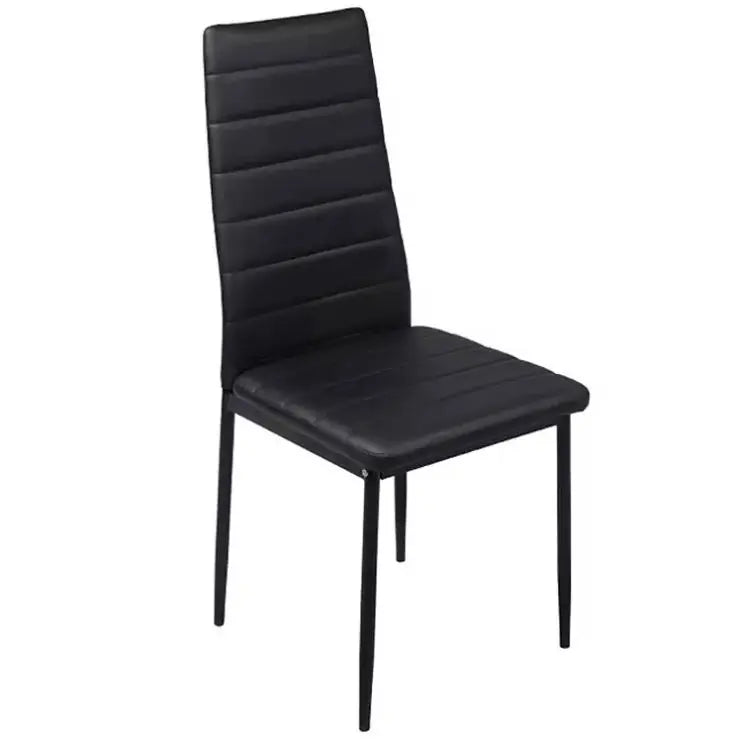 Factory Direct Modern Nordic High Back PU Leather Kitchen Dining Chair Cheap Entry Level Restaurant Furniture Fabric Free Sample