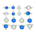 Hot Sales 925 Sterling Silver 3mm Opal Charm Connectors for Fashion Bracelet Jewelry Making Pendants