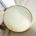 Custom Gold Finished Large Round Aluminum Alloy Frame Eco-Friendly Contemporary Decorative Lightweight Modern Wall Mirror Cheap