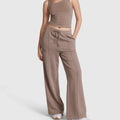 Women's  Sweatpants Wide-Leg Pants Custom Logo Pockets Elastic Waistband Drawstring Sweatpants