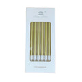 Candle Factory Supply 6pcs Thin Pillar Metallic Birthday Candles for Birthday Party  Cake Candles