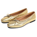 2024 Spring High Quality Genuine Leather Elegant Single Shoes with Bowknot Flat Ballet Dance Shoes for Women