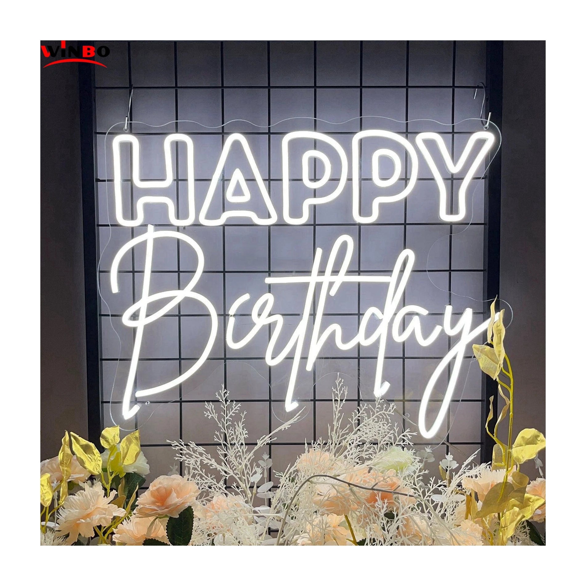Wholesale Led Light Logo Happy Birthday Neon Sign Custom Made Wedding Dropshipping NO MOQ Neon Sign