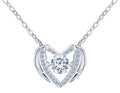 Dainty Christian Products Vvs Moissanite 925 Sterling Silver Sacred Heart Necklace for Women