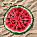 Custom Printed Giant Watermelon Microfiber Large Beach Towel Soft Sand Free Carpet for Yoga Picnic Pool Beach Blanket