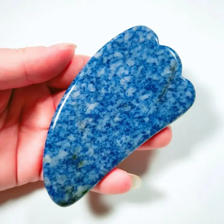 2026 SPA Slimmer Blue Spot Jasper Heart Shaped Gua Sha Tool Hot Selling Massage