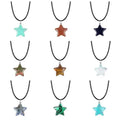 Natural Crystal Star Pendant Healing Crystal Quartz Chakra Gemstone Rock Charms Mixed for Necklace Jewelry Making