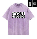 230gsm 100% Cotton Washed Printed T-shirt Custom Vintage Unisex Blank Faded Retro Oversized Eco-Friendly Breathable Your Logo