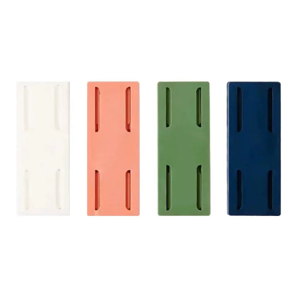 Self-Adhesive Power Strip Holder Wall Mount Power Strip Surge Protector Punch Free Plug-in Wall Socket Sticker Fixer
