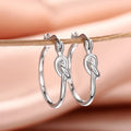 CAOSHI Custom Wholesale Minimalism Knot Design Circle Earring for Women Wedding Silver/Gold Plated Hoop Earrings Fashion Jewelry