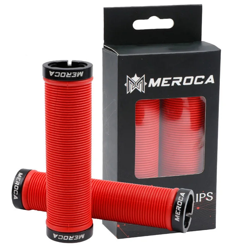 MEROCA Bicycle Handlebar Grips Anti-skid Bar End MTB Cycling Grips Shock-absorbing 22.2mm Mountain Bike Grips