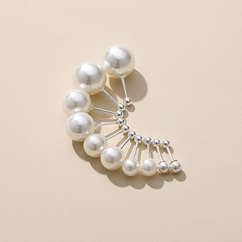 4mm-12mm Pearl Piercing Tiny Minimalist 999 Sterling Silver Shell Pearl Studs Post Earrings Helix Cartilage
