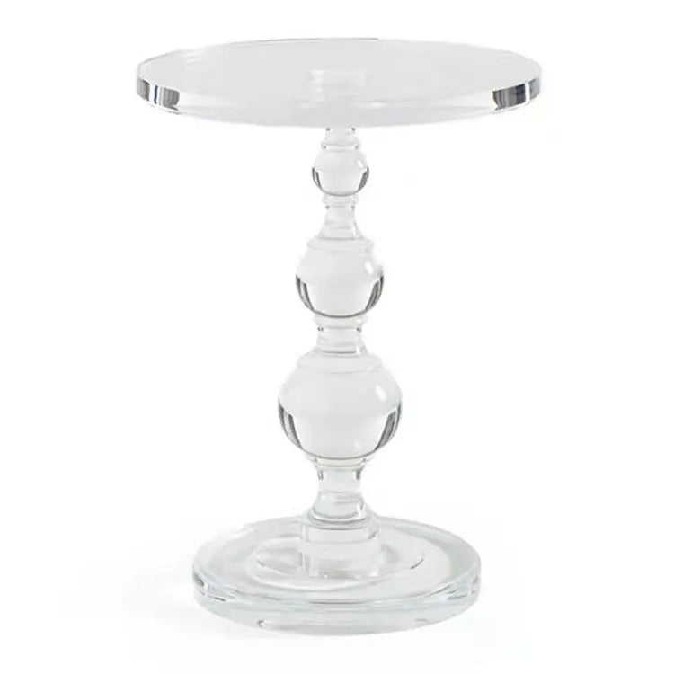 Luxury Modern Mini Round Acrylic Coffee Table Home Furniture with Clear Accent for Living Room