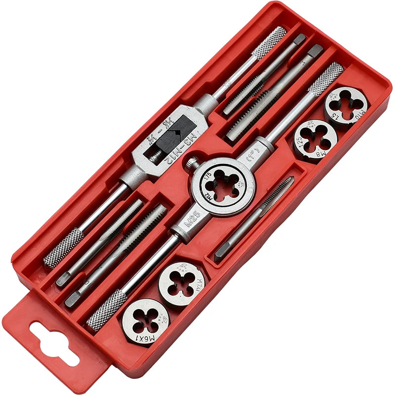 KAFUFWELL H9018A Tap and Die Wrench Tool Kit Set Gunsmithing Tap and Die Set Tool Hand Tapping Die Set Screw Taps Dies