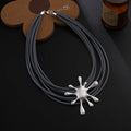 TongLing Wholesale Fashion Jewelry Necklaces Blue Silicone Rope Irregular Geometric Short Necklace for Gift
