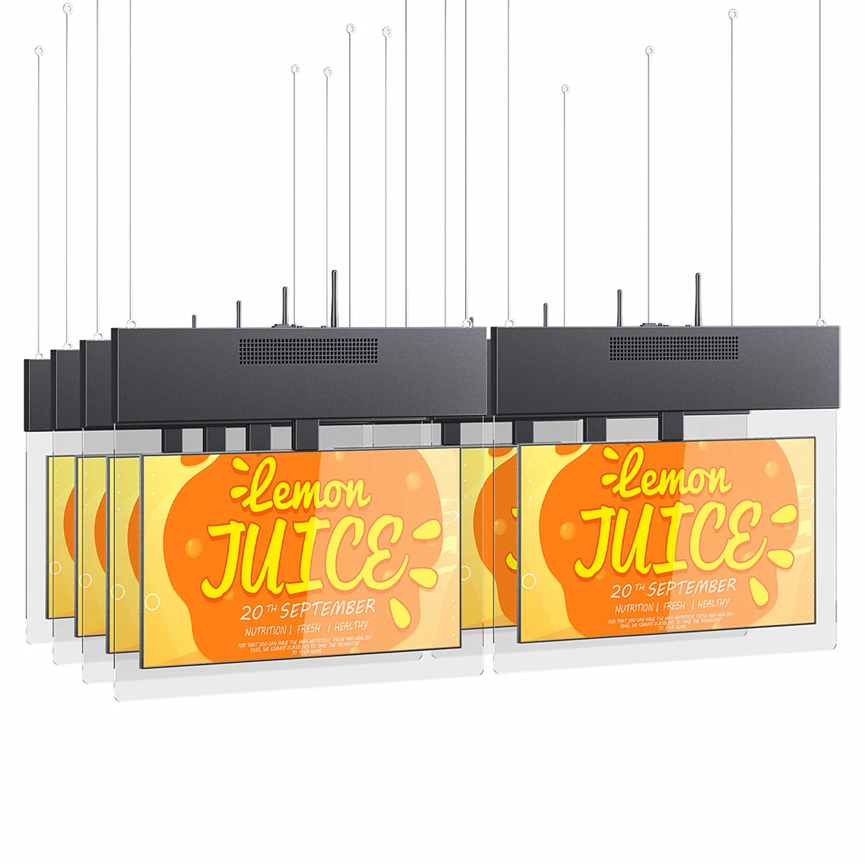 Double Lcd Hanging Screen Facing Advertising Board Digital Signage Menu Screen Window Display