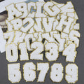 Eco-Friendly Embroidered Sequins Chenille Iron-On Alphabet Letter Patches with Numbers for Hats-Fabric Patch