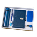 Corporate Gifts 6 in 1 Custom Logo Leather Cover Notebook Diary With Pen and Box and Usb Gift Set+Power Bank+Flask
