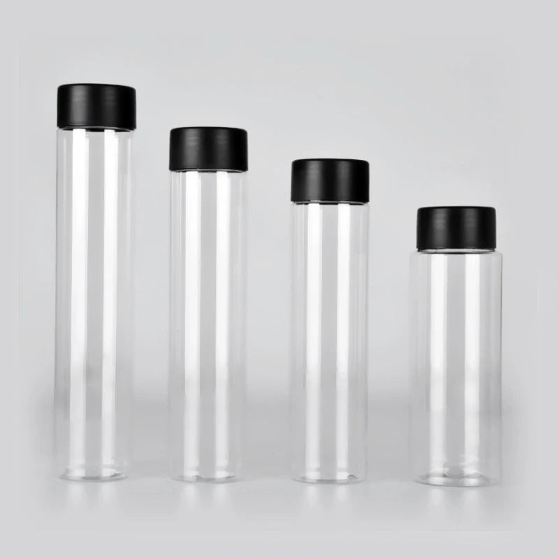 Custom SCREEN PRINTING 400ml 500ml 600ml Juice Bottle Reusable Empty Plastic Juice Water Bottle With Caps