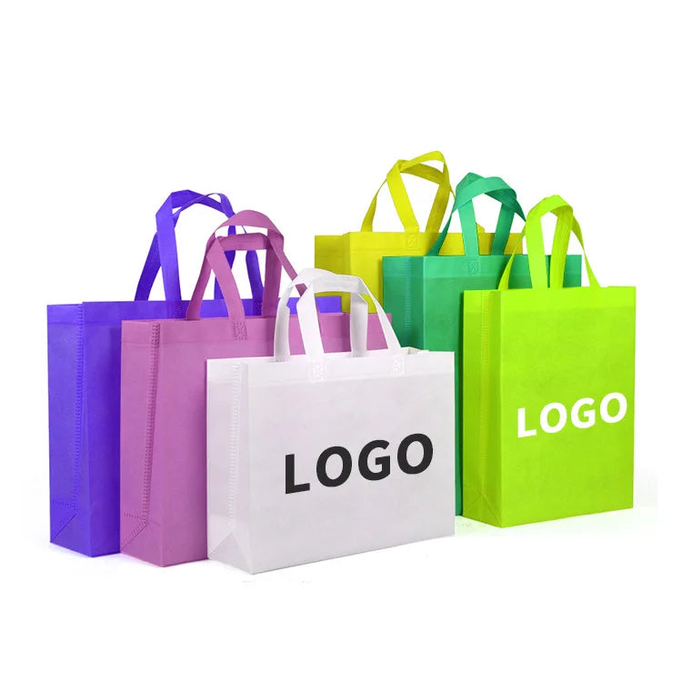 Free Sample Grocery Promotional Bags Customized Reusable Non Woven Shopping Bag Non Woven Bag with Logo