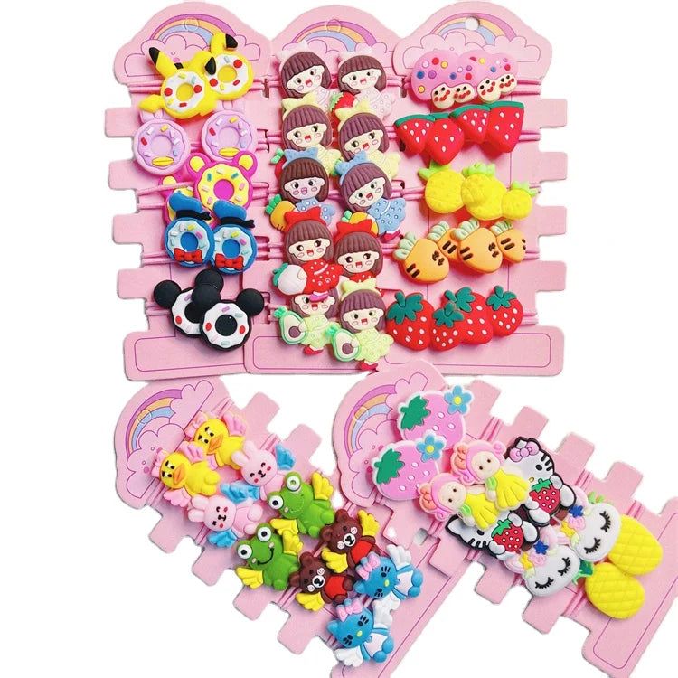 Wholesale 10PCS/Set Luxury Resin Fruit Series Baby Elastic Rubber Band Girls Kids Hair Ties Kids Accessories Set