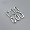 Fashion Twist Oval Clasp 925 Sterling Silver Polished Hollow Oval Connection Clasp for Jewelry Making Accessories