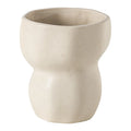 Japanese-Style Matte Ceramic Non-Handle Cup with Small Flower Insert Porch Small Water Milk Coffee Cup Japandi Design Style
