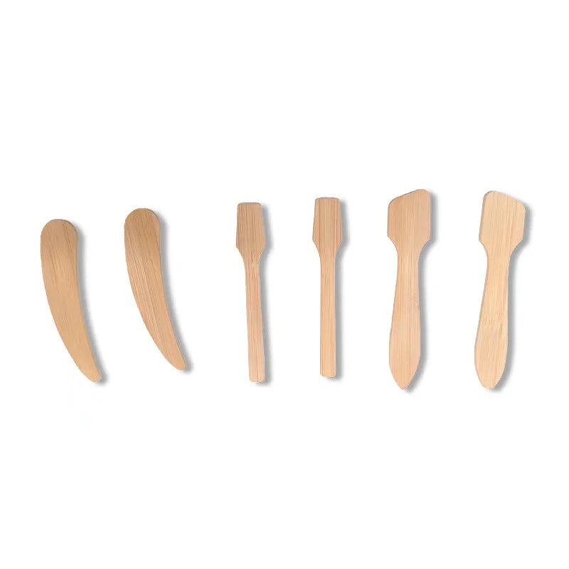 Eco Friendly Bamboo Face Mask Applicator Set Natural Cosmetic Spatula Beauty Tool Custom Logo OEM ODM