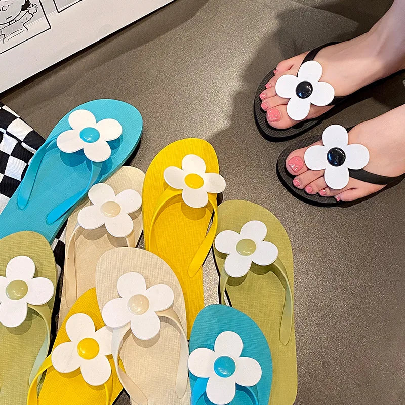 Women's Lightweight Cute Water for Slippers Slim Beach Flip Flops Shower Rubber Shoes for Spring and Summer