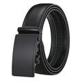 LQbelt Black Men's Automatic Buckle Leather Belts for Men Ratchet Belt Russian Market Custom LOGO Wholesale Stock Factory