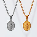 Vintage Virgin Mary Pendant Jewelry Making Suppliers Hot Fashion Our Lady of Guadalupe Religious Charm Pendant Necklace