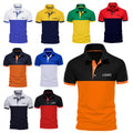 Wholesale Color Patchwork Design Lapel Polo T-Shirt European American Sports Golf Shirt Tops Streetwear Custom Men's Polo Shirt