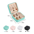 Wholesale Custom PU Leather Black Jewelry Box Organizer Joyero Travel Portable Small Jewellery Ring Earring Wedding Gift Case