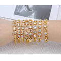 Jxx Minimalism New Design Brass Zircon Bracelets for Women 24k Gold Plated Charm Bracelets Wholesale