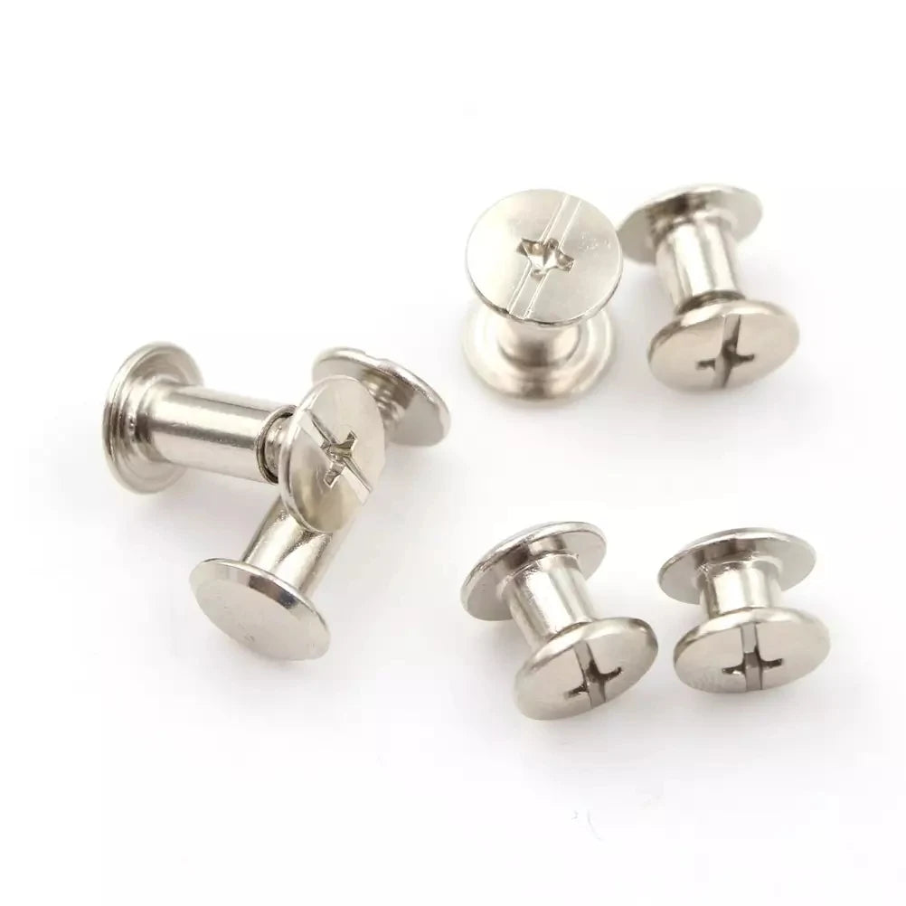 Bright Nickel male female binding head post rivet chicago book binding post screw