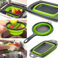 New Design Multifunction Kitchen Accessories Block Chopping Round Food Cutting Board With Folding Storage Basket