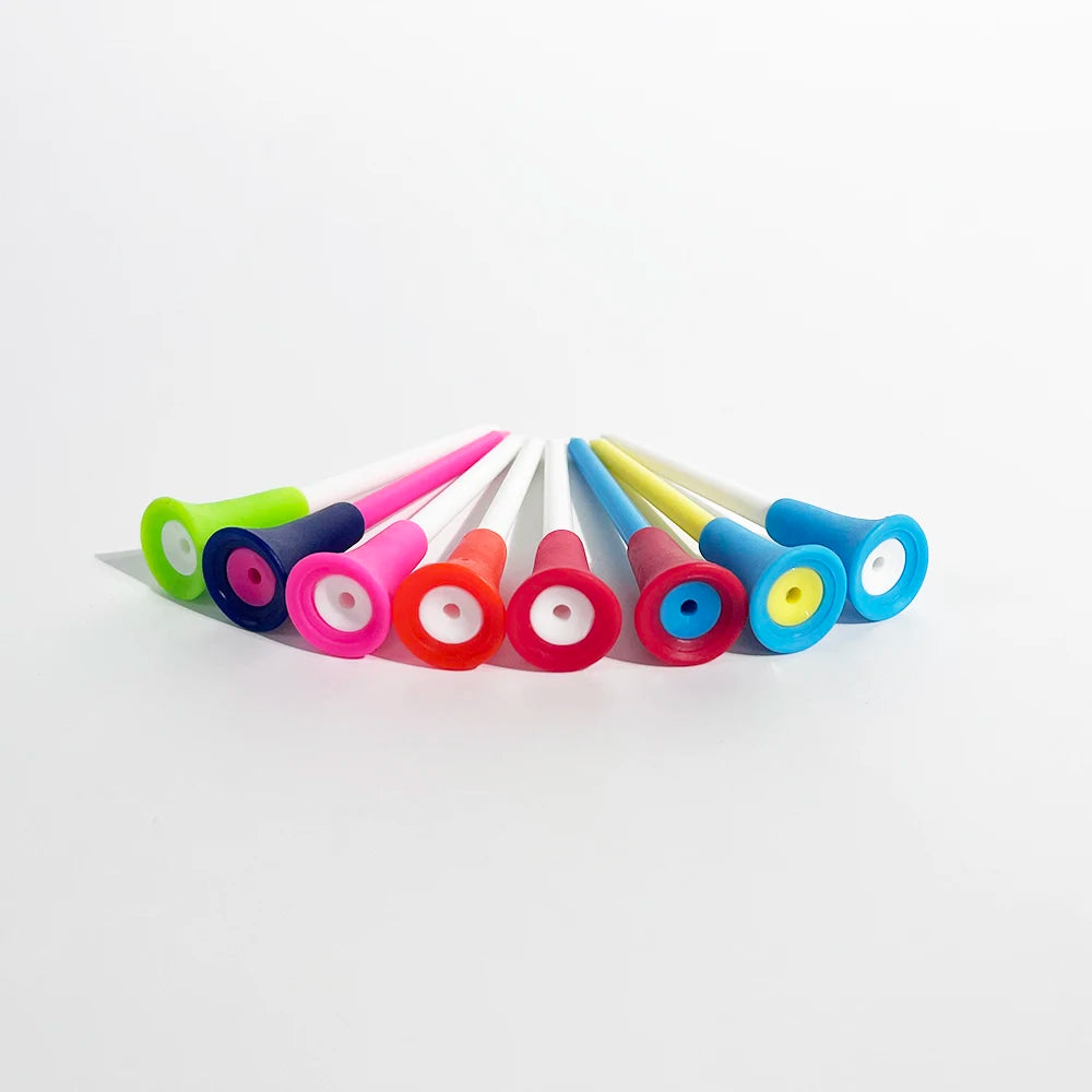 Low MOQ Multiple Color Golf Tees Custom Logo Durable Rubber Cushion Top Plastic Golf Tees