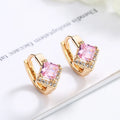 Bisuteria Al Por Mayor China Noble Pendiente Mujer Cubic Zirconia Cz Women Ear huggies Hoops Gold Plated Earrings