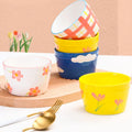 Ins Hand Painted Tulip Flowers Ceramic Salad Bowl Korea Breakfast Rice Bowl