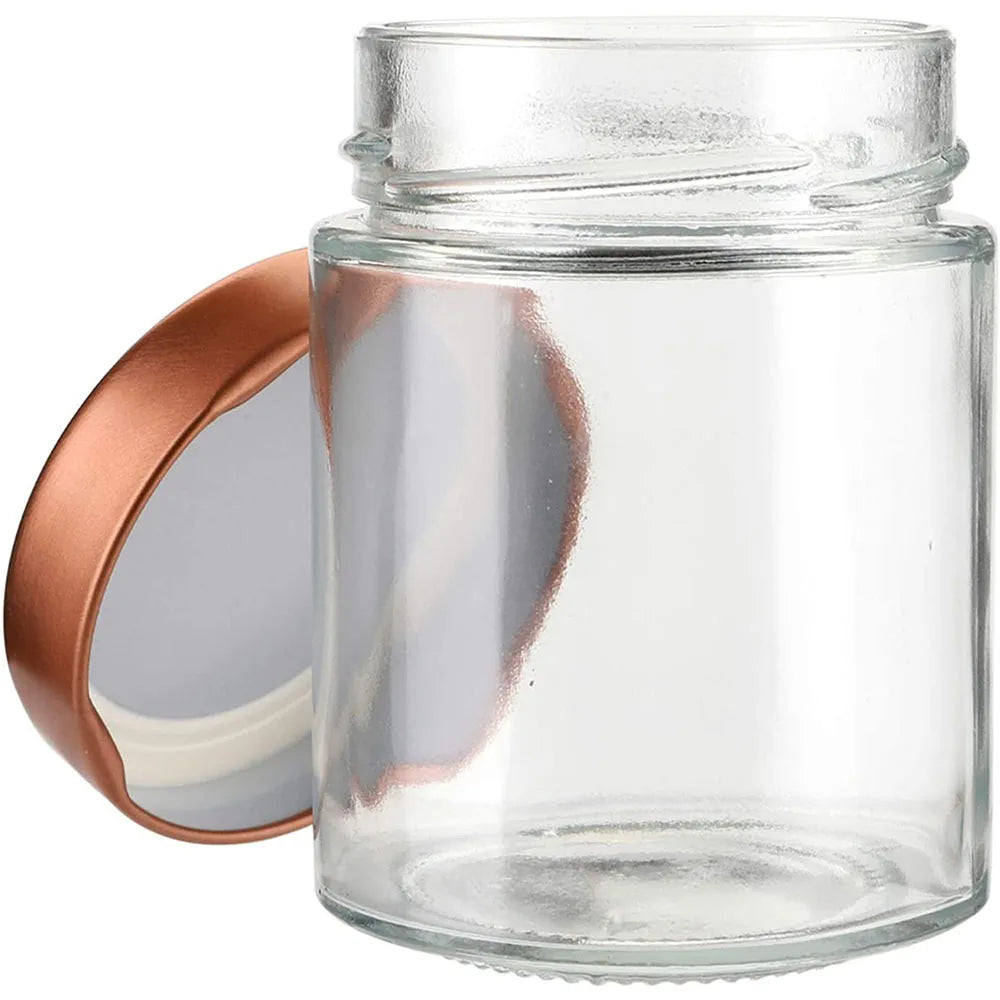 Different Sizes   100ml   150ml  180ml  220ml  280ml  500ml  Round  clear  Food  Glass Jars  with  Cover