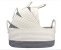 Handcrafted Fabric Rope Basket for Storage and Home Decor for Kitchen Wardrobe and Living Room Use for Clothing Storage