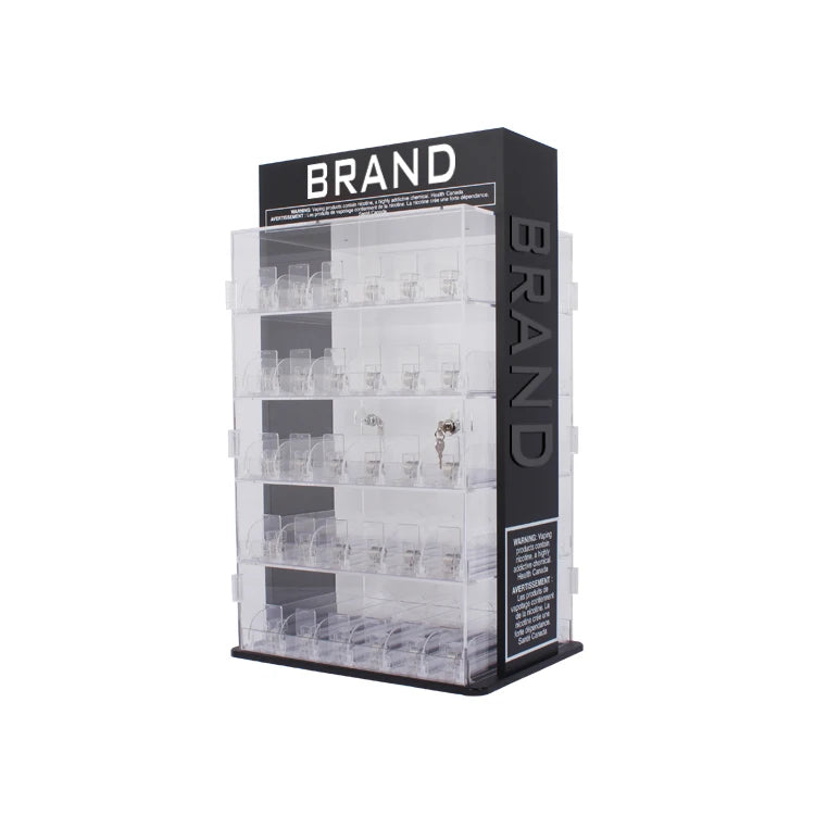 APEX Counter Lockable Smoke Display Rack Table Top Acrylic Display Stand Custom Display Case for Smoke Shop