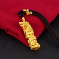 Waterproof Jewelry 18K Gold Plated Chunky Pendant Copper Cuban Link Men Women Dragon Pillar Men's Pendant Open Worked Pendants